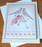 Engagement card love birds and keys - Image 1
