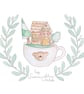 Tiny House Teacup Vinyl Illustrated Sticker  - Image 4