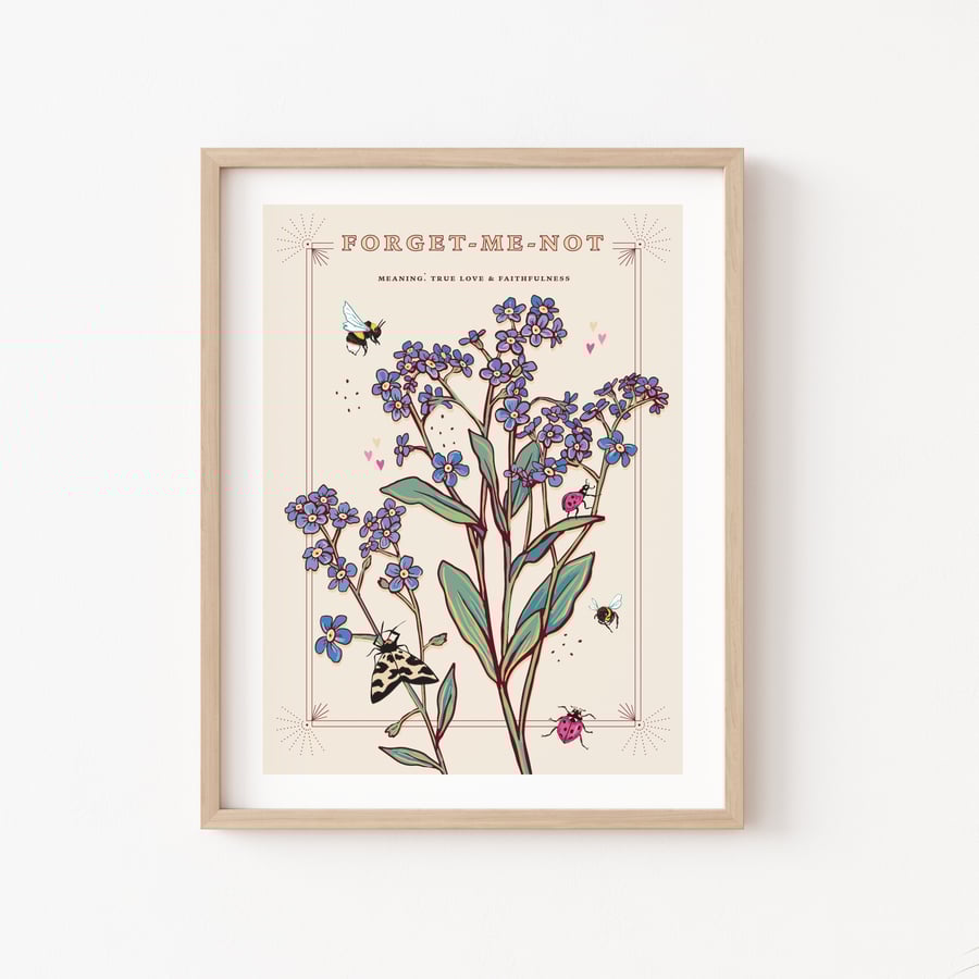 Language of Flowers Illustration Folksy