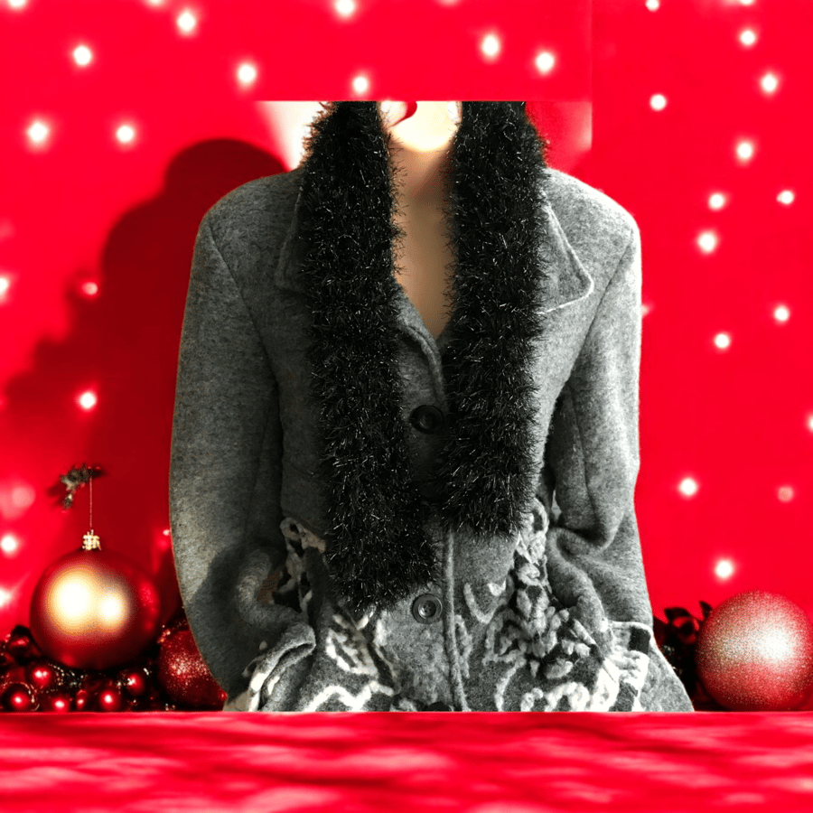 Scarf, Black Tinsel Glitter Style Scarf, Hand Crafted Knitted Scarves, Birthday 