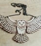Large pyrography barn owl pendant - Image 3