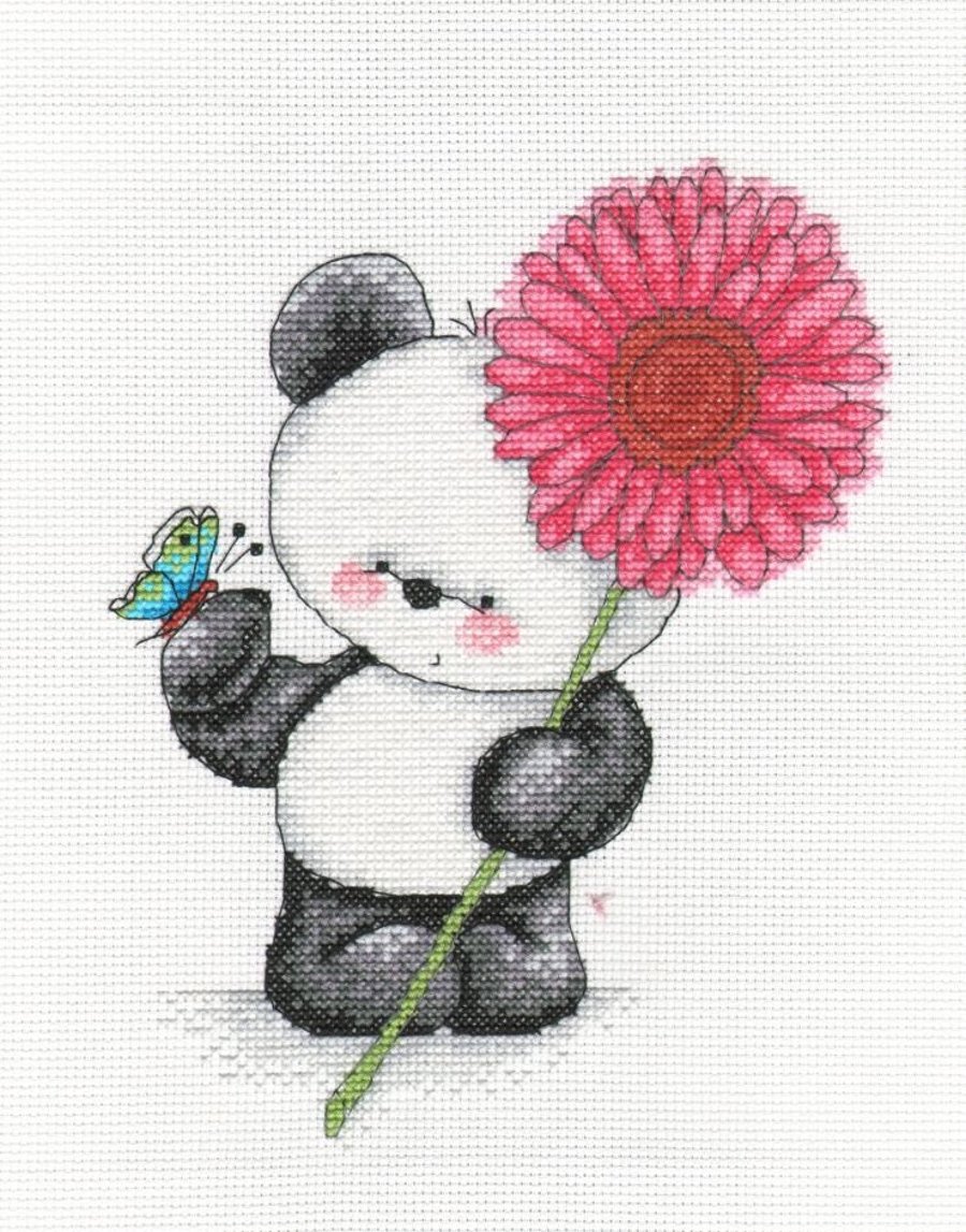 Party Paws Bamboo's Gerbera cross stitch chart