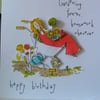 Fun Wheelbarrow Birthday Card