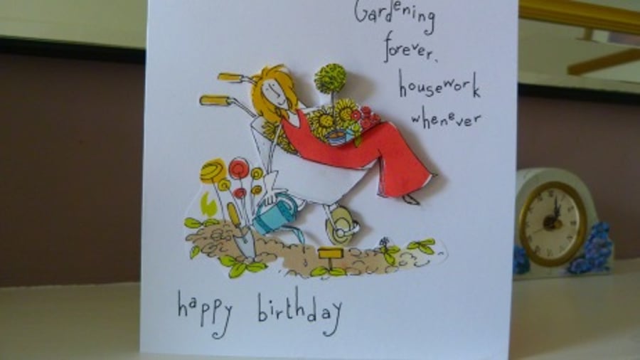 Fun Wheelbarrow Birthday Card