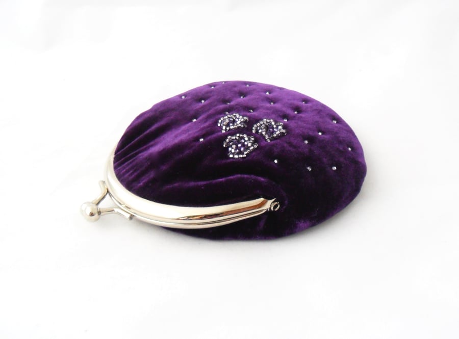 Velvet coin purse Folksy