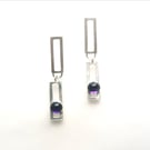 Magerit by Fedha - geometric sterling silver dangles set with amethyst