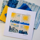 Seascape Collage of the Changing Seasons - 6x6 inches including mount