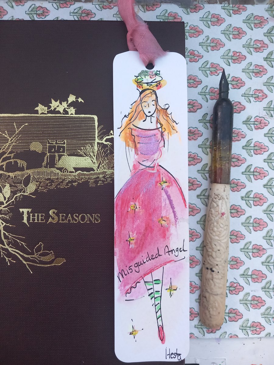 Hand drawn book mark 'misguided angel'