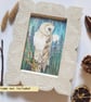 Small barn owl original art, original drawing, bird artwork, letterbox gift - Image 5