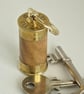Handcrafted Reclaimed Oak & Eley 12Bore Cartridge Keyring Recycled Brass Detail - Image 7