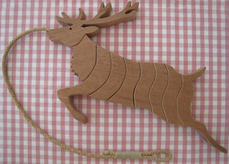 Reindeer (Stag) Trivet in either Sapele or Tulipwood