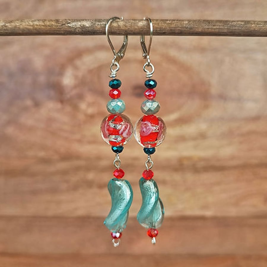 Lampwork Glass Earrings 