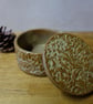 Tactical leafy lidded pot, trinket box 
