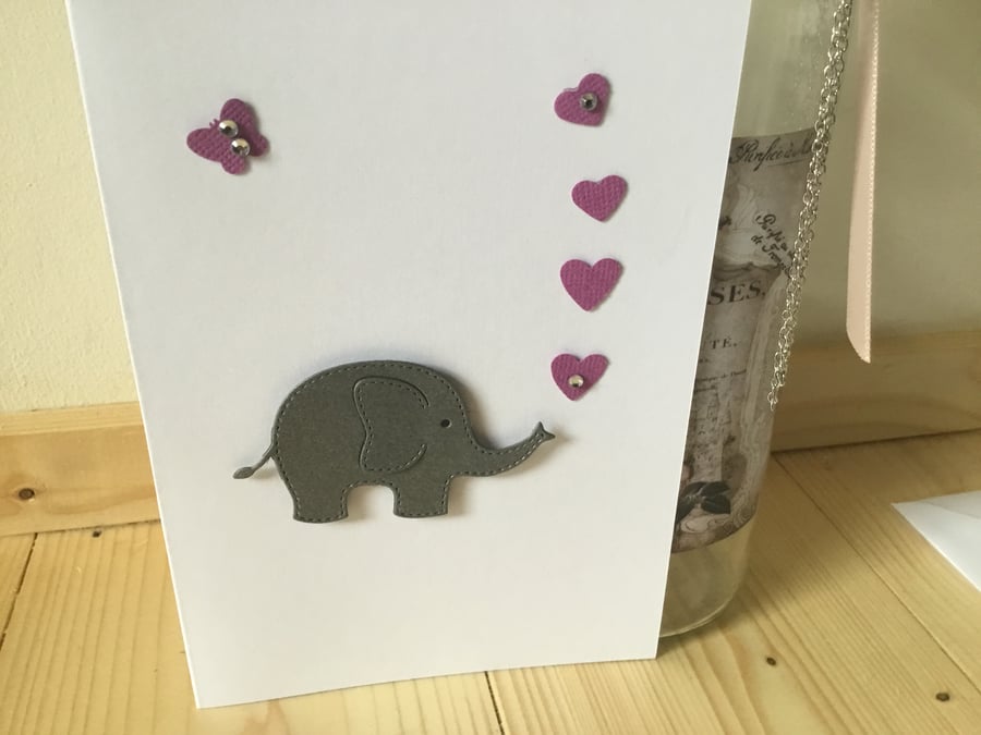 A cute elephant, any occasion card. CC318