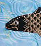 Koi Carp Linocut Print - Image 1