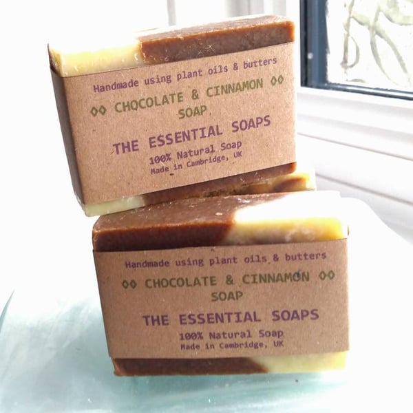 Chocolate & Cinnamon Soap, Christmas Soap, Made in Cambridge, Gift, Soap Lovers