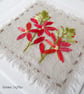 HAND EMBROIDERED FLORAL GREETINGS CARD - Image 2