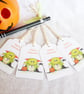 Halloween Little Monster Gift Tags - set of 4 tags - Image 1