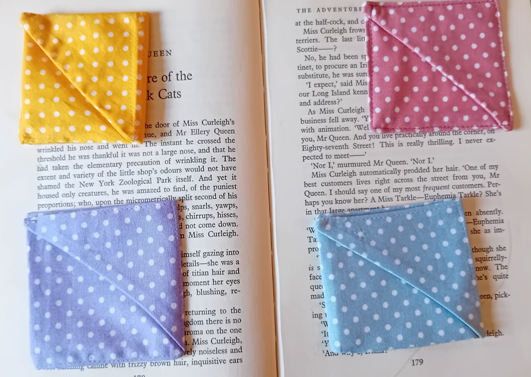 Colorful Polka Dot Corner Bookmark