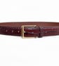 Burgundy Full Grain Crocodile Embossed Belt Gold-Tone Buckle Mens Belt 38mm - Image 9