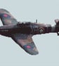 Hurricane XR-T (plane) background stitched cross stitch kit - Image 1