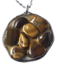 Handmade Tigers Eye crystal pendant necklace