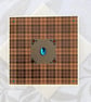 Handmade birthday card - tartan and topaz with aquamarine OOAK - Image 1