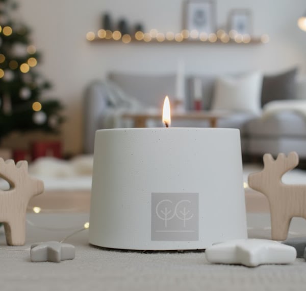 Handmade Stoneware Candle Holder & Coconut Wax Refill Inspired by the New Forest