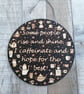 ‘Some people rise and shine’ Wooden Pyrography Sign - Image 2