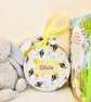 Personalised Bee Name Hoop - Bumblebee Keepsake Embroidery Hoop - Nursery Decor  - Image 2