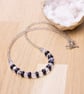  Navy necklace - Blue goldstone necklace with twinkle beads - Image 2