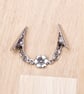 Flower sweater clip - Silver floral cardigan guard - Shawl or pashmina pin  - Image 5