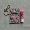 Lip Gloss Lipstick Keyring Pouch Japanese Lilac Tiny Blossoms