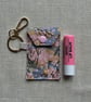 Lip Gloss Lipstick Keyring Pouch Japanese Lilac Tiny Blossoms