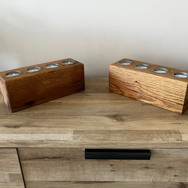 Oak centrepiece candle
