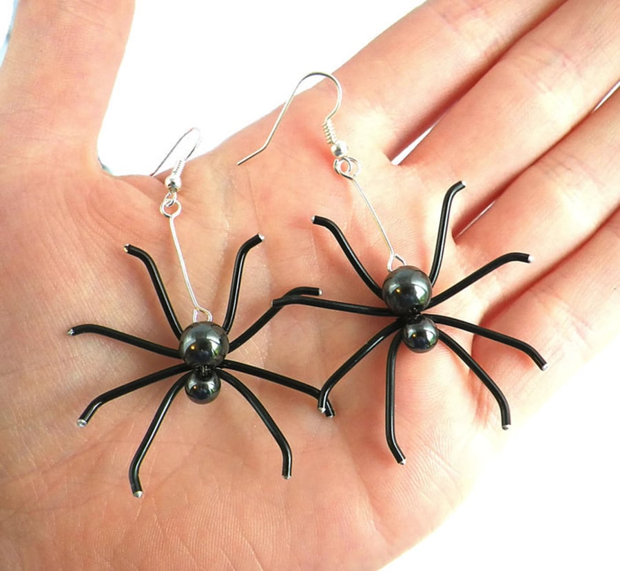 Spider Earrings Halloween gift for goth
