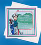 Funny Golf Birthday Card, 8x8inches, 20x20cms 