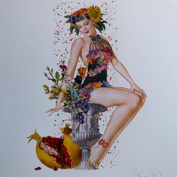 "PERSEPHONE" - ONE OFF, HANDMADE COLLAGE 