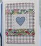 Hand-stitched little heart card with with Liberty prints - so pretty! - Image 2