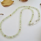 'Mystical Birch' dainty beaded semi-precious gemstone necklace
