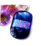 Dichroic Glass Pendant 271 Deep Blue Handmade with silver plated chain