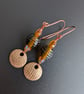Handmade Bronze and Amber Lamp work Earrings - Image 9