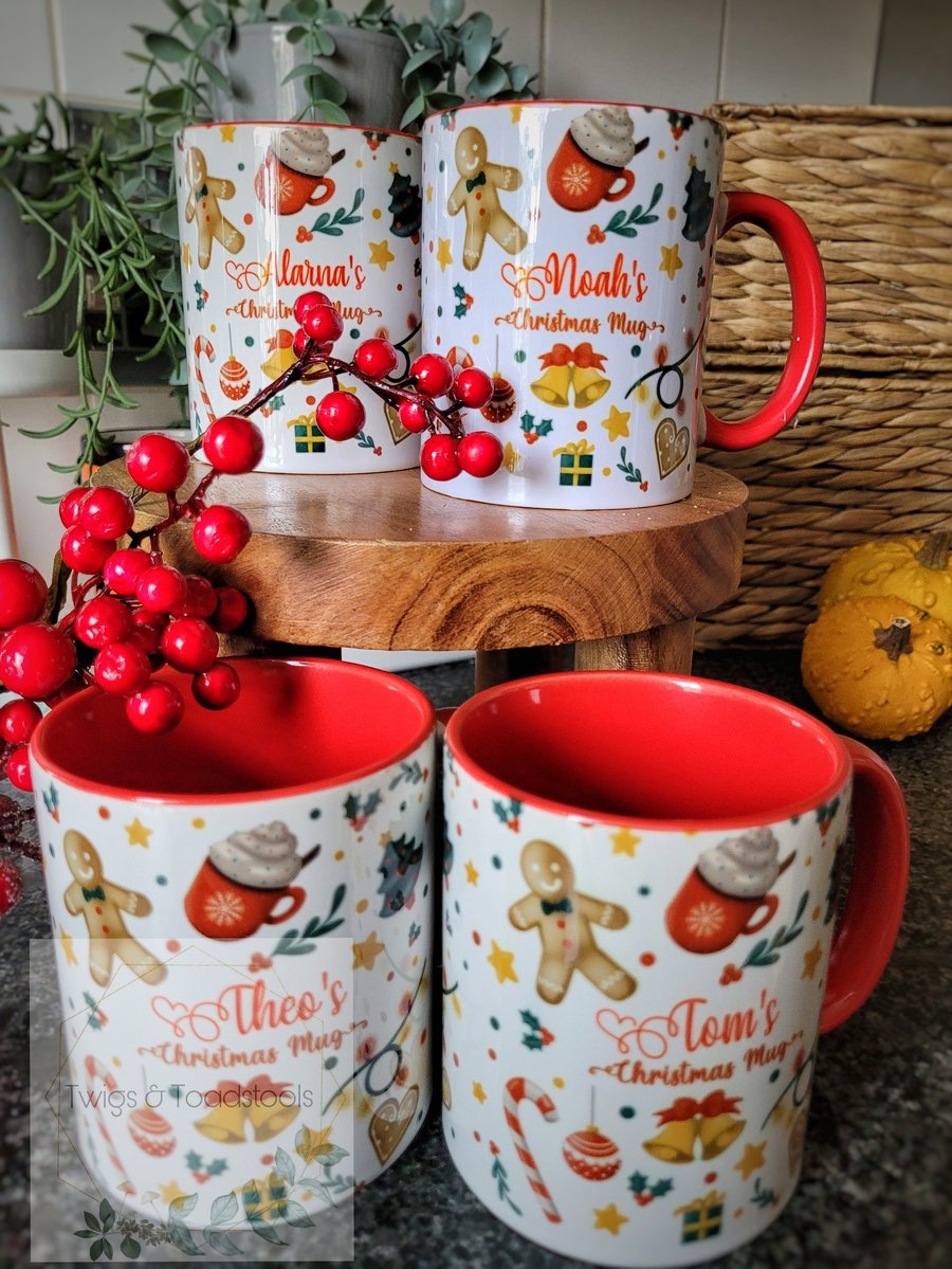 Personalised christmas mug 