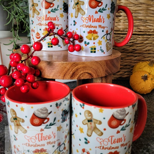 Personalised christmas mug 