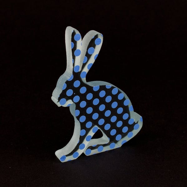 Polkadot Hare Glass Sculpture