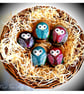  Rock Art Pink Owl, Hand Painted.  - Image 2