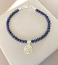 Lapis Lazuli Sterling Silver Tree of Life Charm Bracelet - Image 8