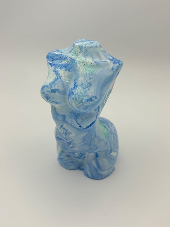 Eco resin womans torso decorative figure