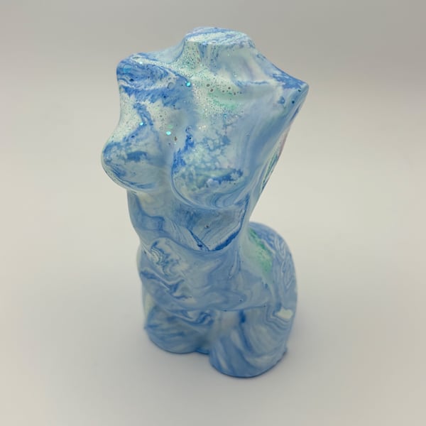 Eco resin womans torso decorative figure