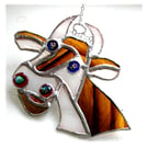 Cow Suncatcher Stained Glass Farm Animal